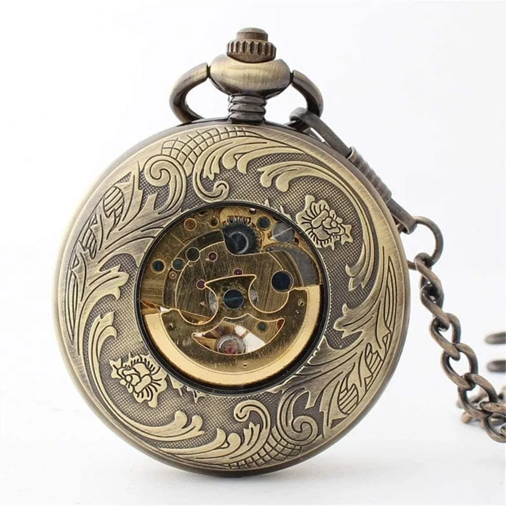Watch Double suppress impose selfless sacrificial version Hunter Automatic Mechanical Bronze Case Antique Men Pocket 