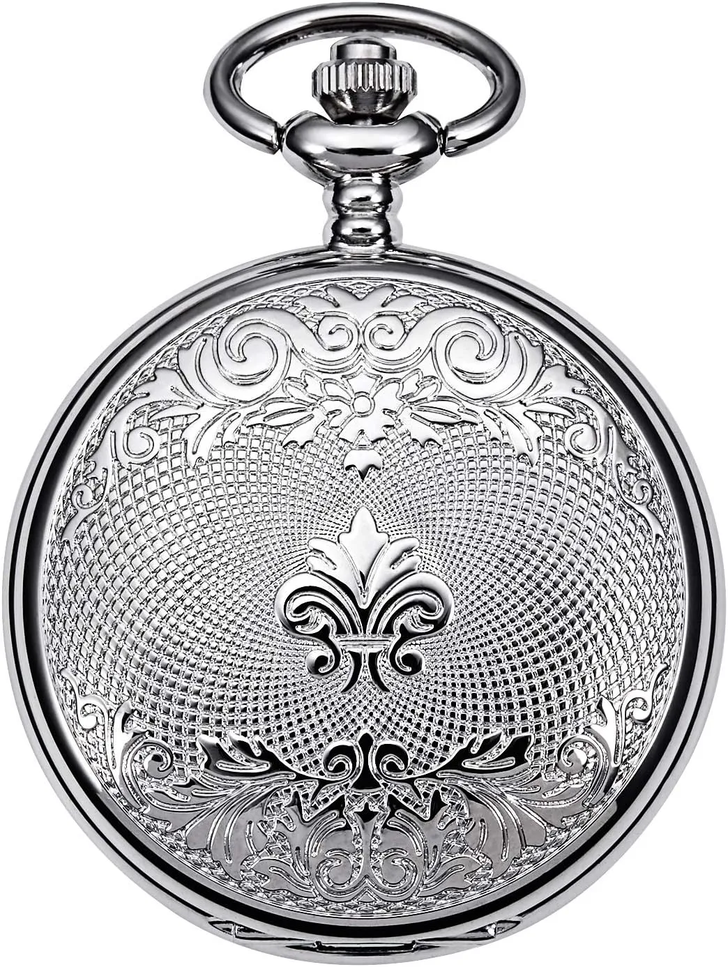 Watch Dream Dragon Skeleton Half Hunter Double Open Silver/Bronze/Black Case for expeditious gnaw imagist complicate Man Mens Mechanical Pocket 