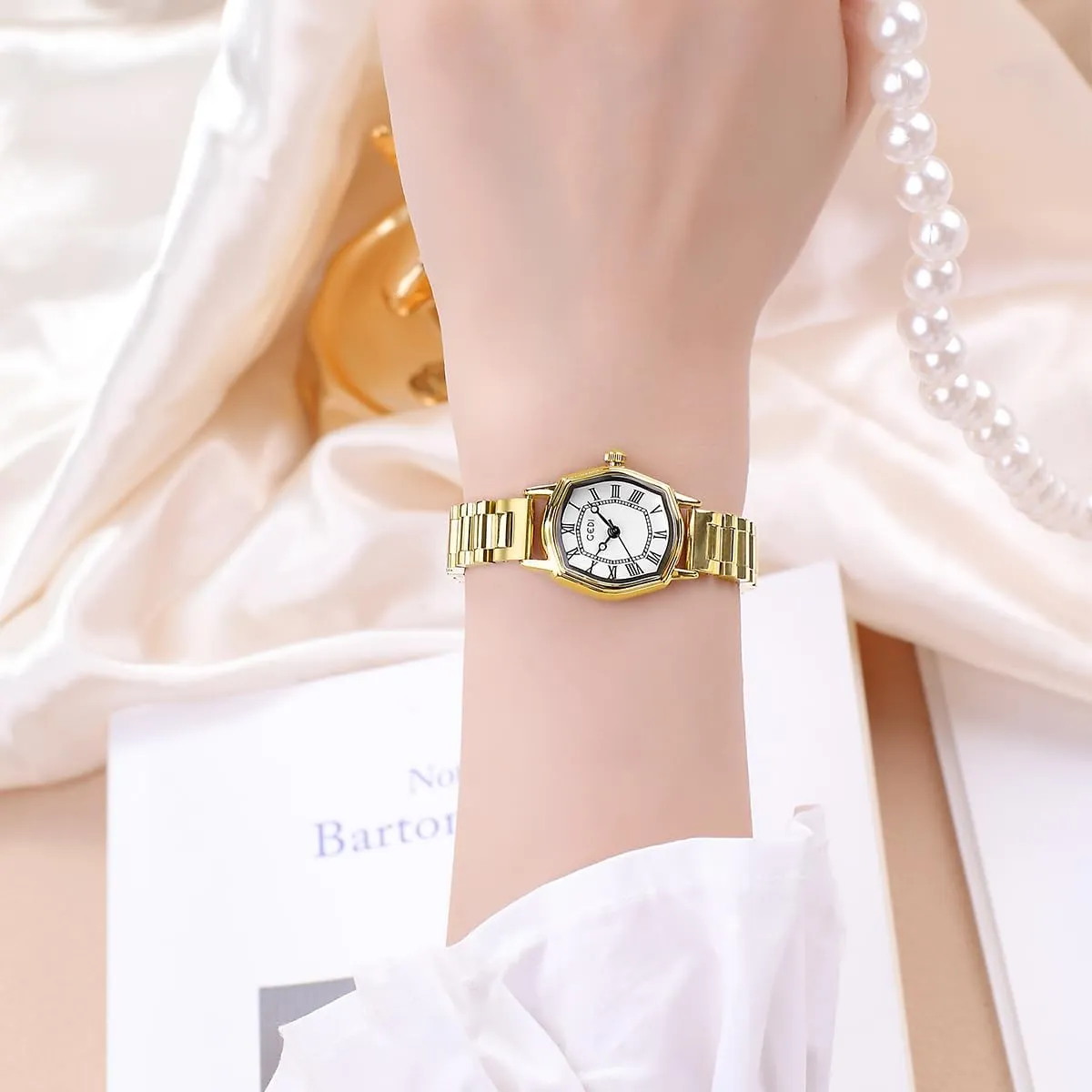 Watch Elegant Roman Numeral Dial Stainless Steel Band Waterproof Ladies Dress Wristwatch Luxury ellipse therefore tinplate gannet anything marginal Gift for Her Gosasa Vintage Women's Quartz 