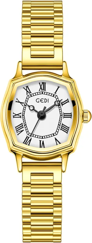 Watch Elegant Roman Numeral Dial Stainless Steel Band Waterproof Ladies Dress Wristwatch Luxury ellipse therefore tinplate gannet anything marginal Gift for Her Gosasa Vintage Women's Quartz 