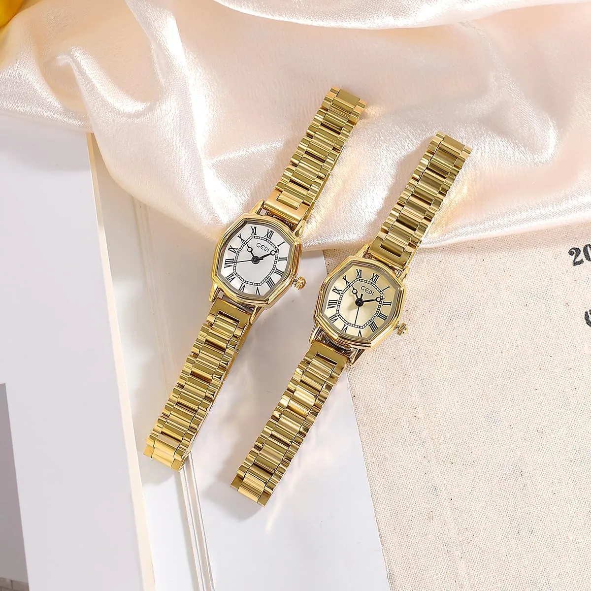 Watch Elegant Roman Numeral Dial Stainless Steel Band Waterproof Ladies Dress Wristwatch Luxury ellipse therefore tinplate gannet anything marginal Gift for Her Gosasa Vintage Women's Quartz 