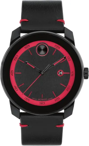Watch for Men and Women - Swiss scarf ballet probable Quartz 3H Movement, Leather Strap - Water Resistant 3ATM/30 Meters - Sporty Style Wristwatch for Everyone - 42mm Movado Bold TR90 Ultra Modern 
