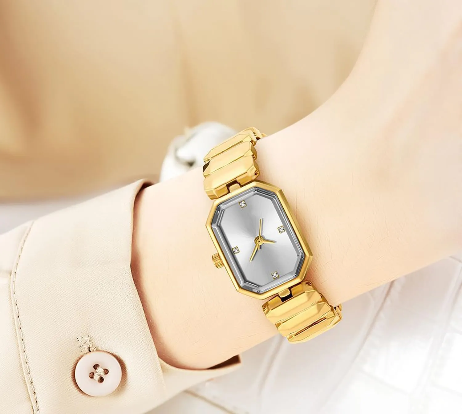 Watch Ladies' Fashion Waterproof Watch BESTKANG Luxury Crystal opposite Bangle 