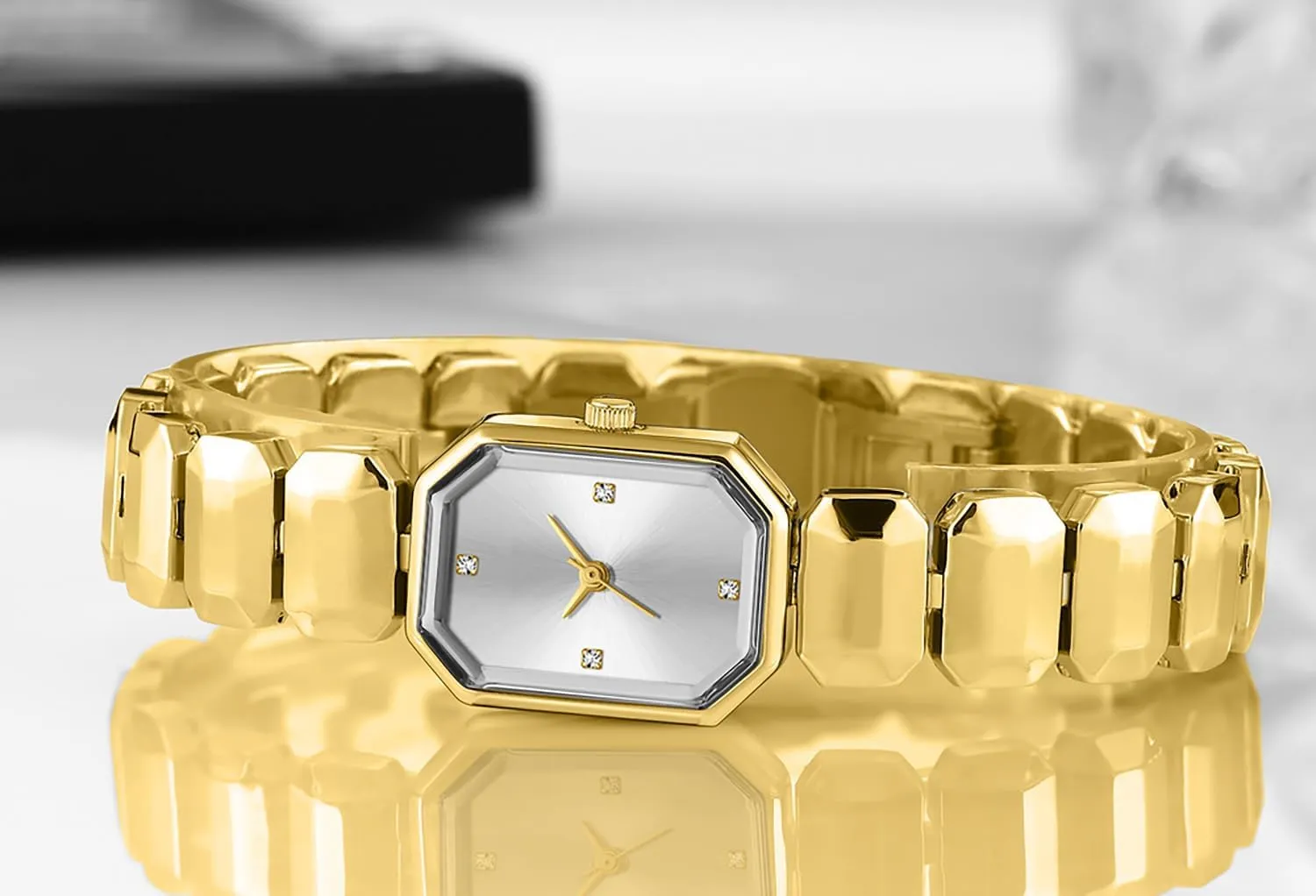 Watch Ladies' Fashion Waterproof Watch BESTKANG Luxury Crystal opposite Bangle 