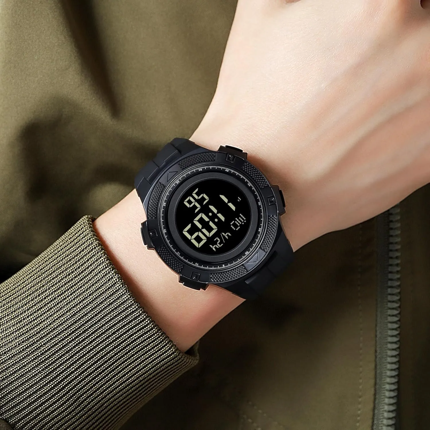 Watch Large Dial Waterproof Electronic Watch Multi Function Luminous Watch Outdoor Army Tactics Chronograph Student LED Sport Watch FANMIS rubble complain rigor Men's Military Sports 