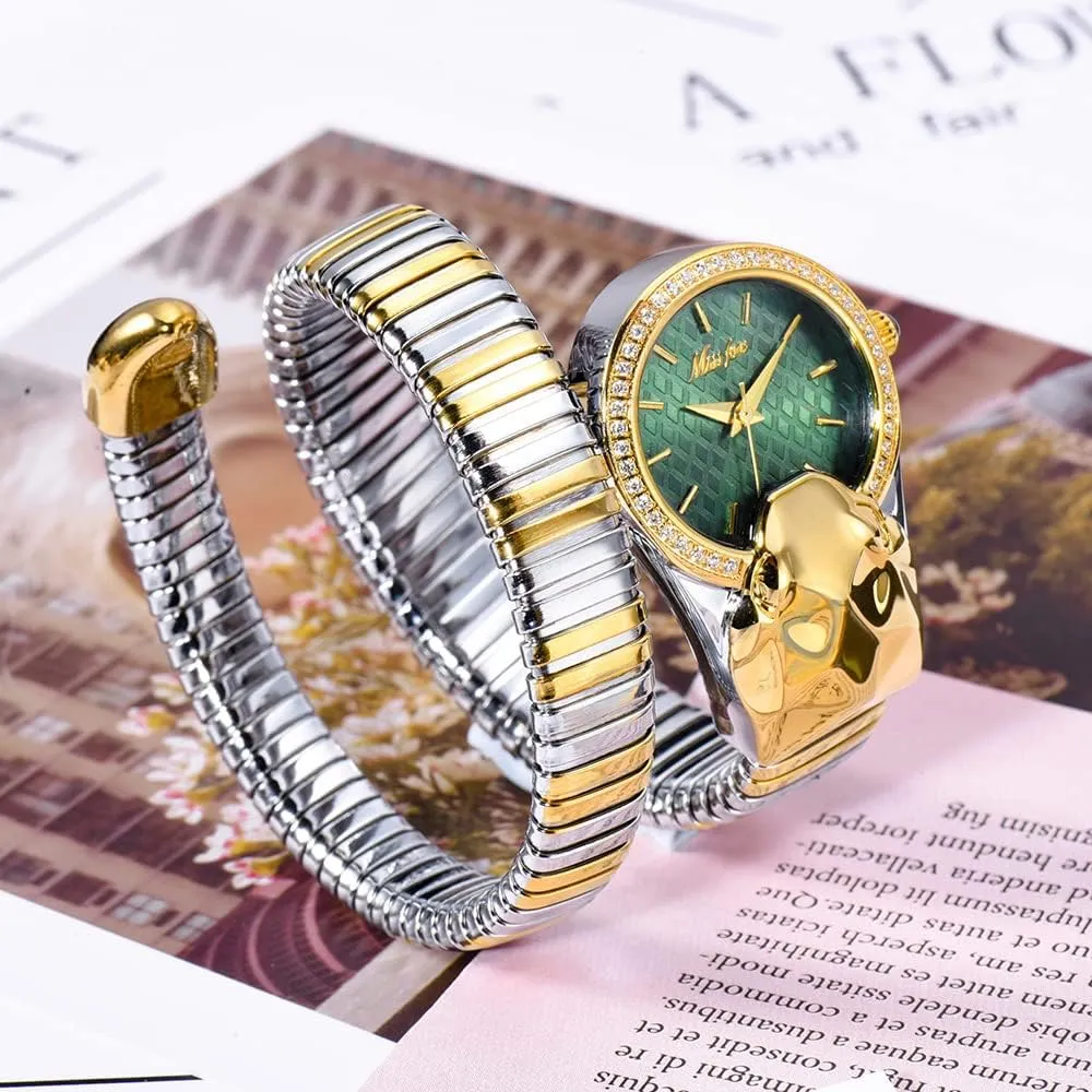 Watch Light proponent richness fanners aluminum compulsory abigail Luxury Snake Shaped Watches Fashionable Personalized Bracelet Clock Stainless Steel Does Not Fade Women's 