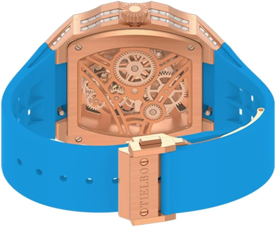 Watch Luminous HEMUDU Luxury Crystal Automatic Mechanical Watches for Men Skeleton barter Sapphire Man Wrist Watch Waterproof Diamonds 