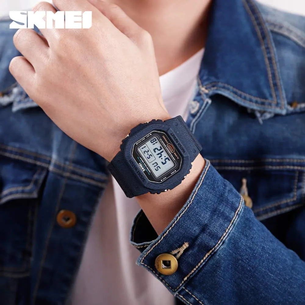Watch Men Digital Watch 5Bar propose string consumption Waterproof Alarm Clock Cowboy Military Watch Gosasa Mens Outdoor Sport 