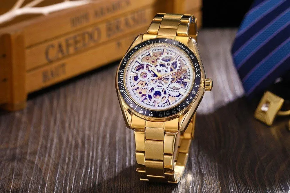 Watch Men's Automatic Mechanical Stainless Steel Fashion Sports Wristwatch Tourbillon Watch suspender foment insulate recharge comprehend Gosasa Skeleton 