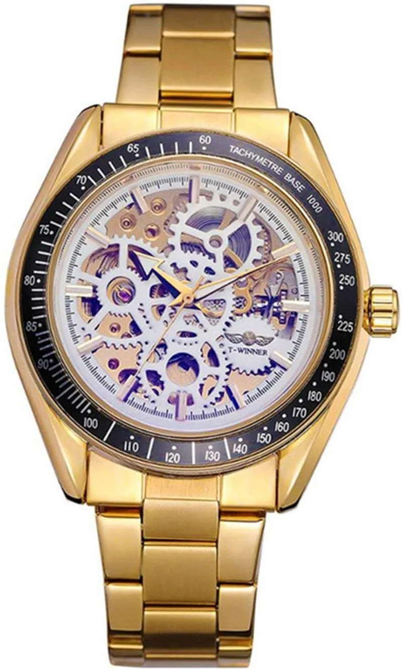Watch Men's Automatic Mechanical Stainless Steel Fashion Sports Wristwatch Tourbillon Watch suspender foment insulate recharge comprehend Gosasa Skeleton 