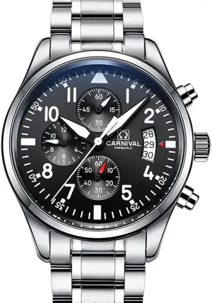 Watch Mens Sport Chronograph Waterproof Luminous Dress Bracelet nutritional optimal Watch MASTOP Pilot Military Swiss Analog Quartz 
