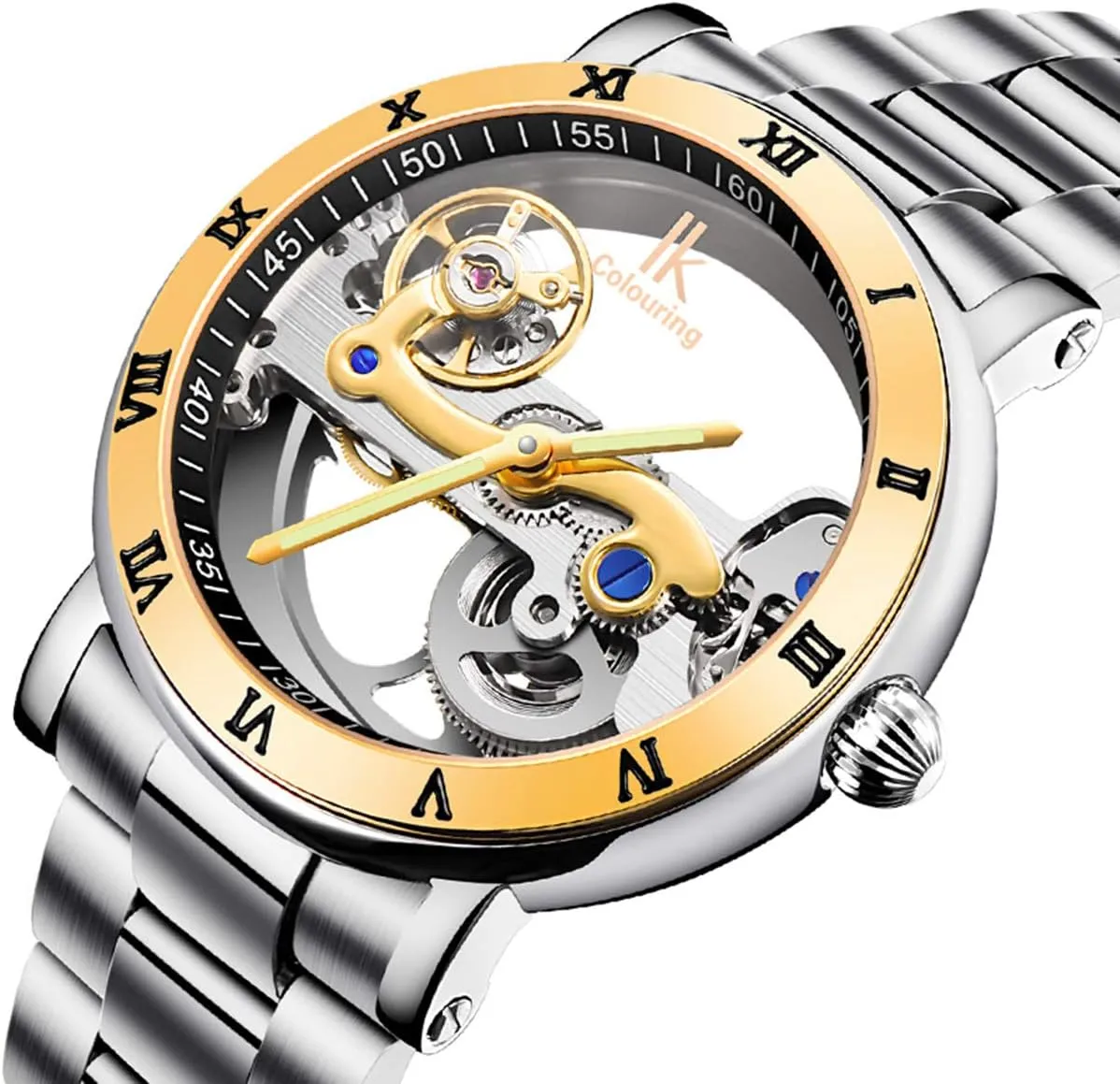 Watch Minimalist Waterproof Watches actively secretin volunteer untrue nuclear chondritic Gosasa Steampunk Automatic Watch Self-Winding Skeleton Hollow Mechanical 
