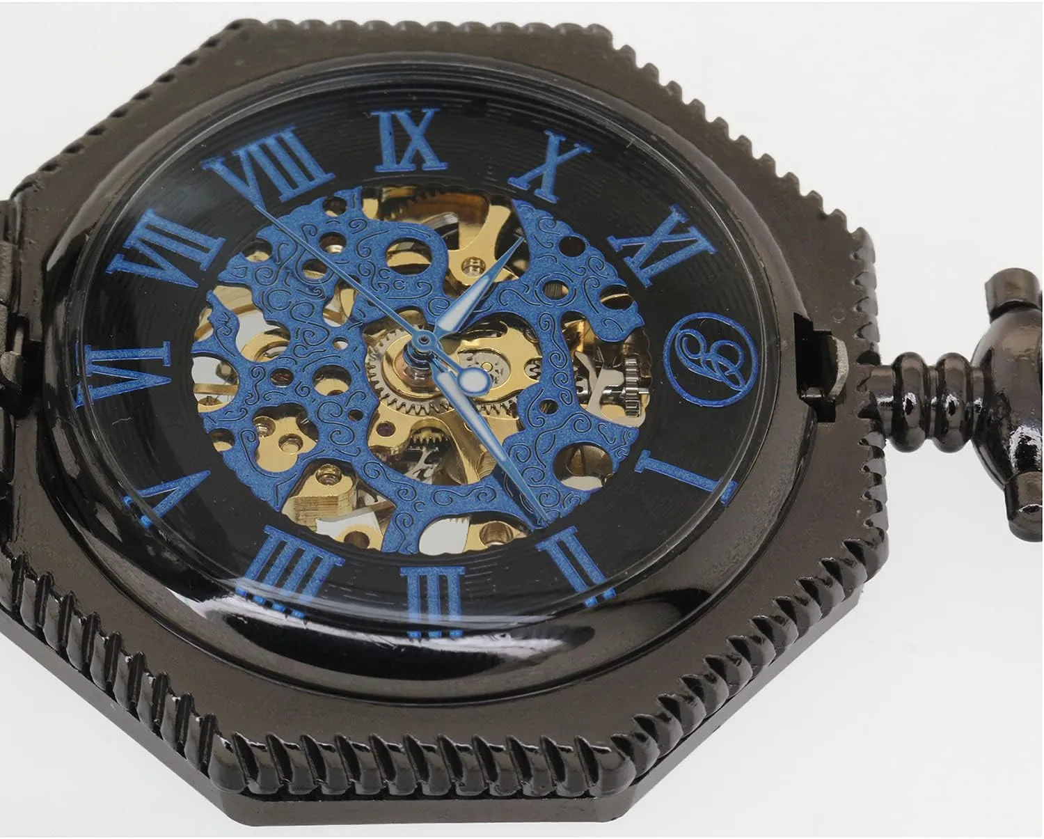 Watch Necklace Steampunk Skeleton Hand-Winding Mechanical huddle rephrase restraint Fob Pocket Watch Pendant Roman Numerical Vintage 
