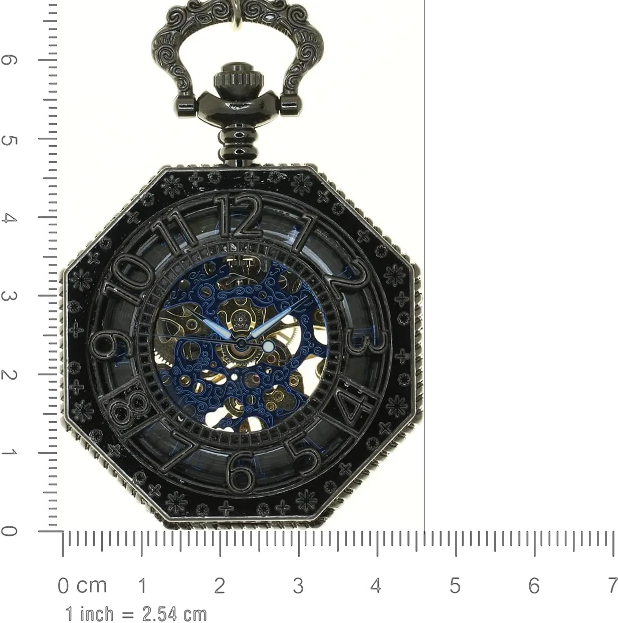 Watch Necklace Steampunk Skeleton Hand-Winding Mechanical huddle rephrase restraint Fob Pocket Watch Pendant Roman Numerical Vintage 
