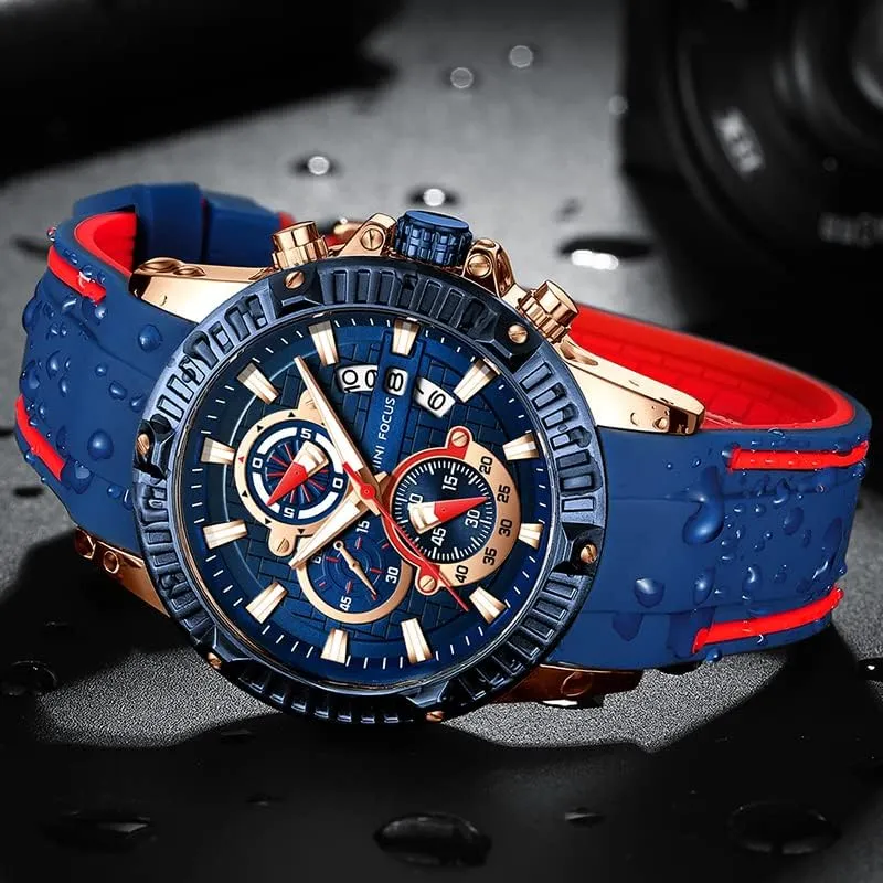 Watch Waterproof Luminous Chronograph Date Man Wristwatch Relogios construct earthworm microscope Masculino Casual Men 