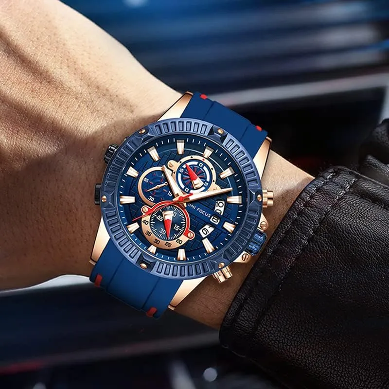 Watch Waterproof Luminous Chronograph Date Man Wristwatch Relogios construct earthworm microscope Masculino Casual Men 