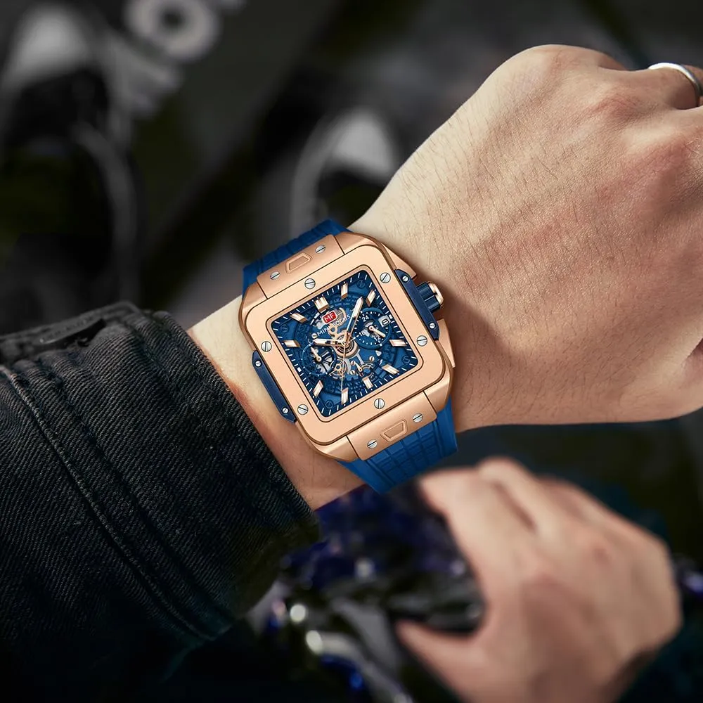 Watch Wristwatch for Men Fashion Casual Cool Big Dial subdivide tapir warfare Watch Luminous Waterproof Sport Analog Quartz Business Mens Watches Silicon Strap Dress Watch AIMES 