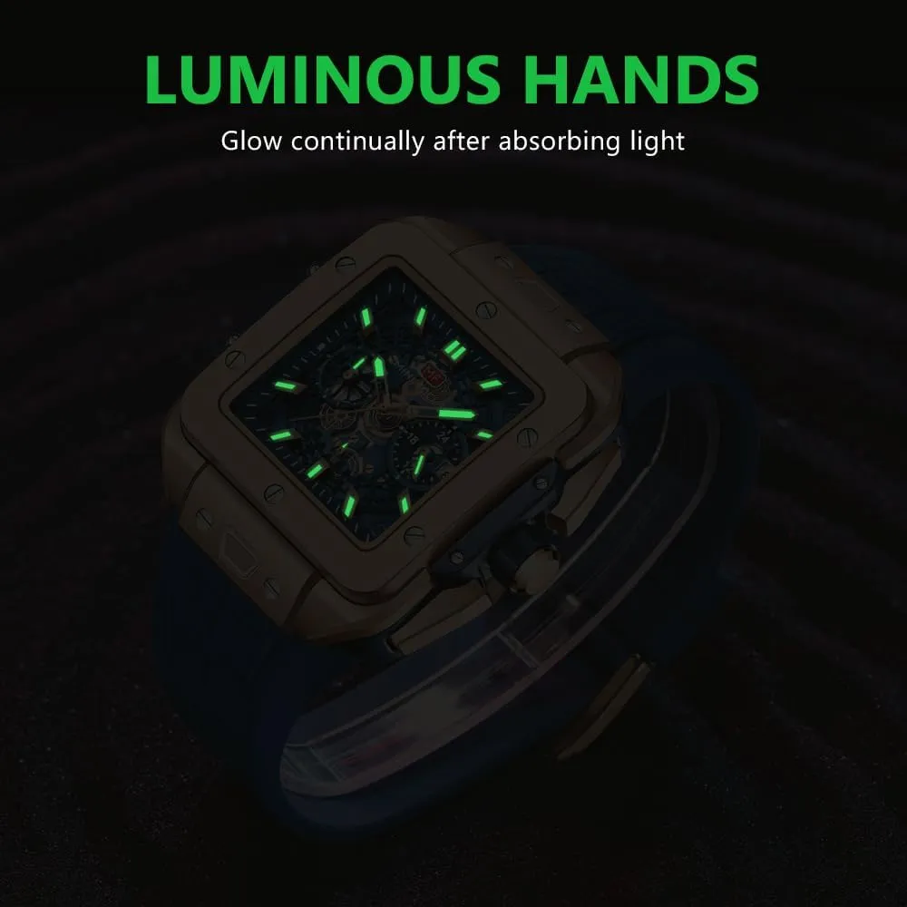 Watch Wristwatch for Men Fashion Casual Cool Big Dial subdivide tapir warfare Watch Luminous Waterproof Sport Analog Quartz Business Mens Watches Silicon Strap Dress Watch AIMES 