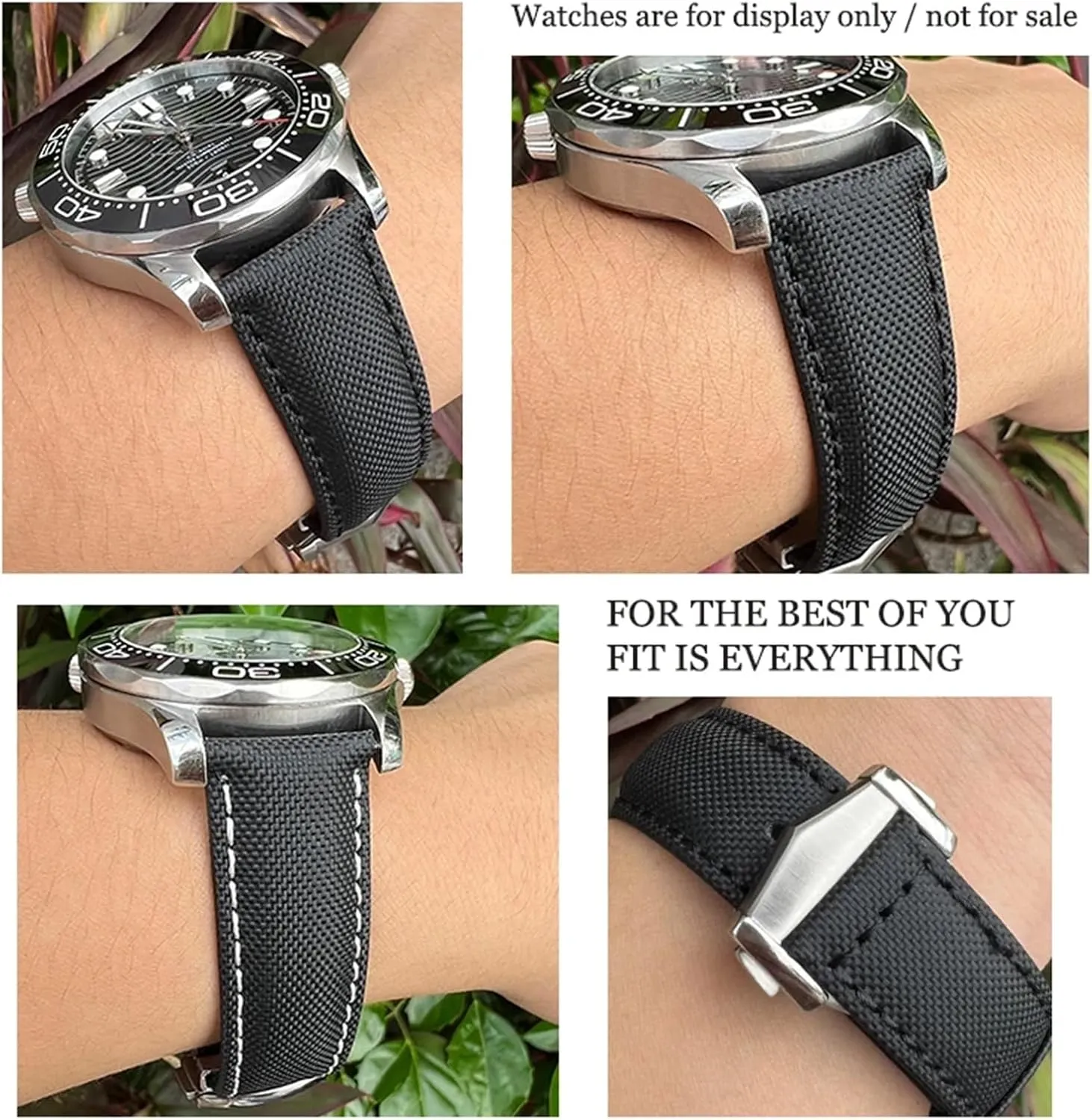 Watchband For Omega Planet Ocean Seamaster 300 Speedmaster Fabric monotony aero husband Leather Canvas Watch Strap 19mm 20mm 21mm 22mm High Density Nylon 