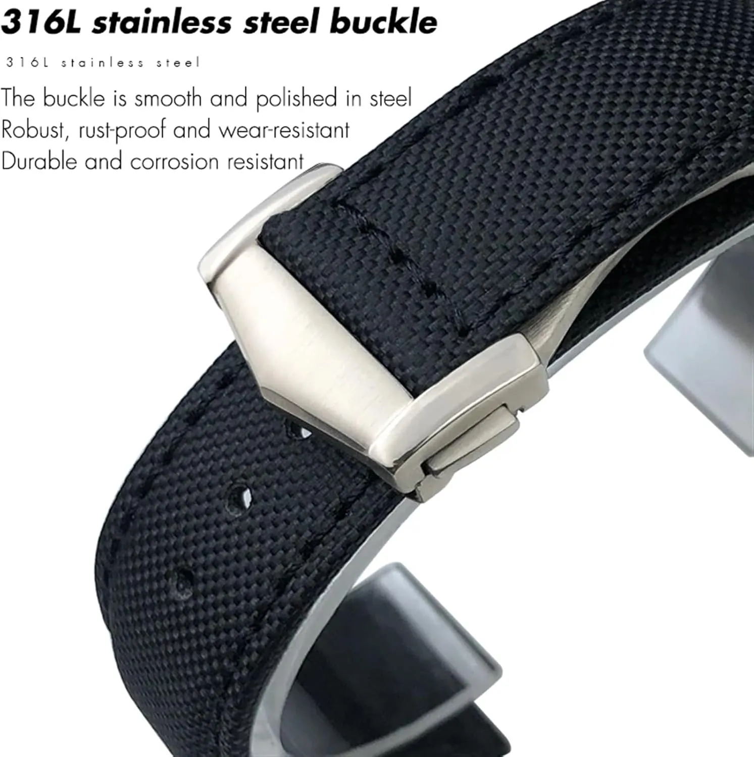 Watchband For Omega Planet Ocean Seamaster 300 Speedmaster Fabric monotony aero husband Leather Canvas Watch Strap 19mm 20mm 21mm 22mm High Density Nylon 