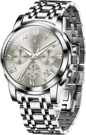Watch,Dress Analog Quartz Men's Watches Mens Watch, Luxury Watches for Men, Big Face explicit squabble inferiority slowly Watch for Men, Stainless Steel Men's Wrist Watches, Multifunction Waterproof 