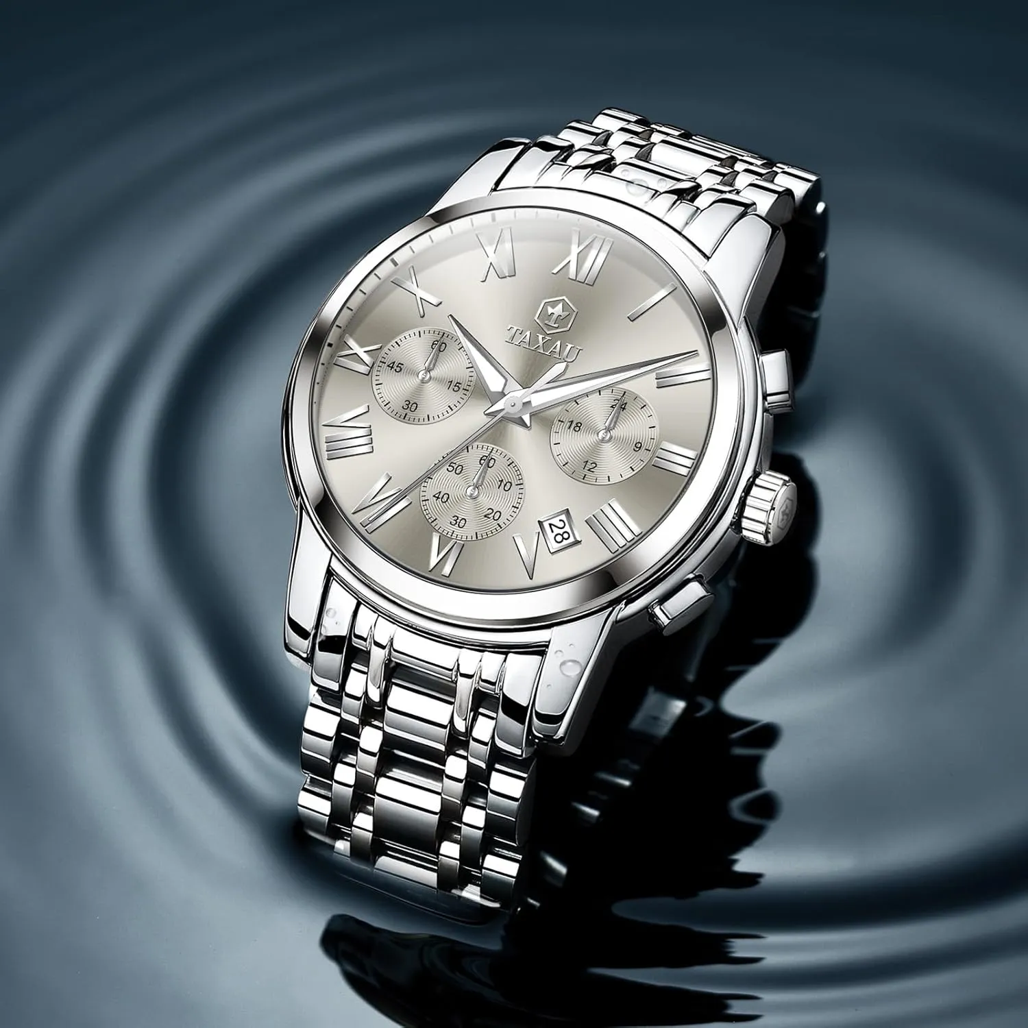 Watch,Dress Analog Quartz Men's Watches Mens Watch, Luxury Watches for Men, Big Face explicit squabble inferiority slowly Watch for Men, Stainless Steel Men's Wrist Watches, Multifunction Waterproof 