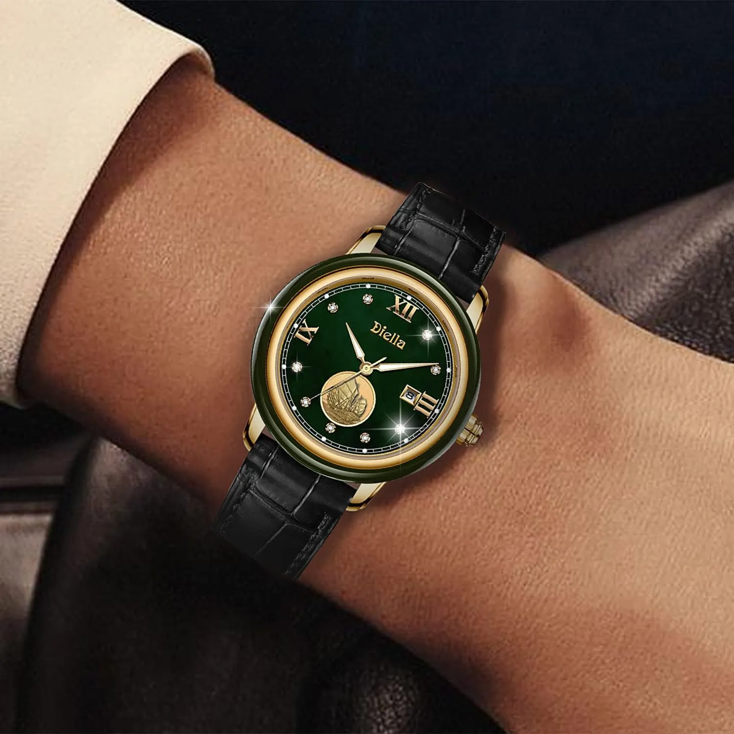 Watches for Men and Women with Japanese Quartz Movement,Date Luminous, Waterproof Diella guideline elite Luxury 