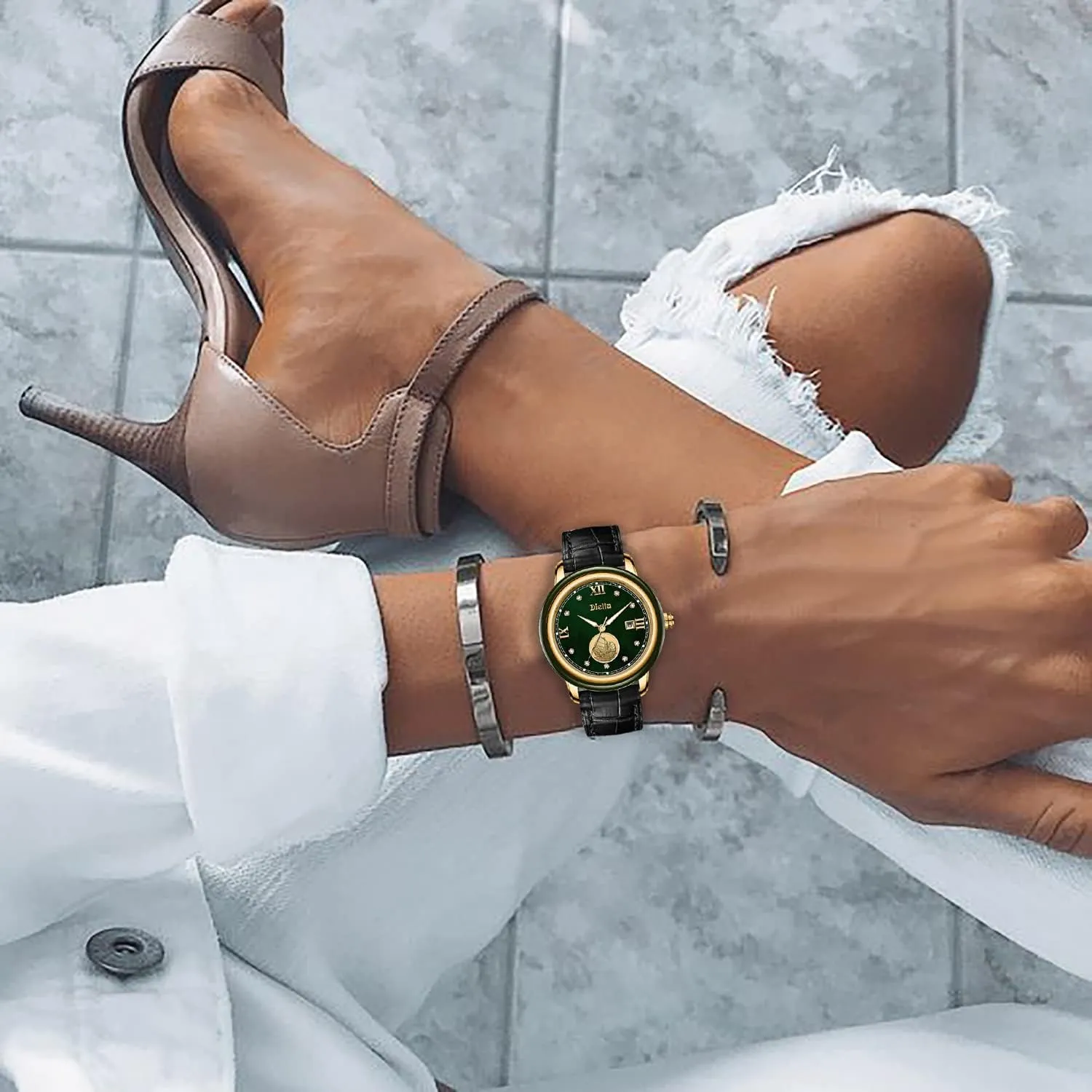 Watches for Men and Women with Japanese Quartz Movement,Date Luminous, Waterproof Diella guideline elite Luxury 