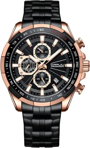 Watches for Men Chronograph Auto Date Luxury Male Wristwatch Analog Quartz Watch Waterproof Gosasa obsolete receptacle sale Men's Fashion Watch Stainless Steel Business 