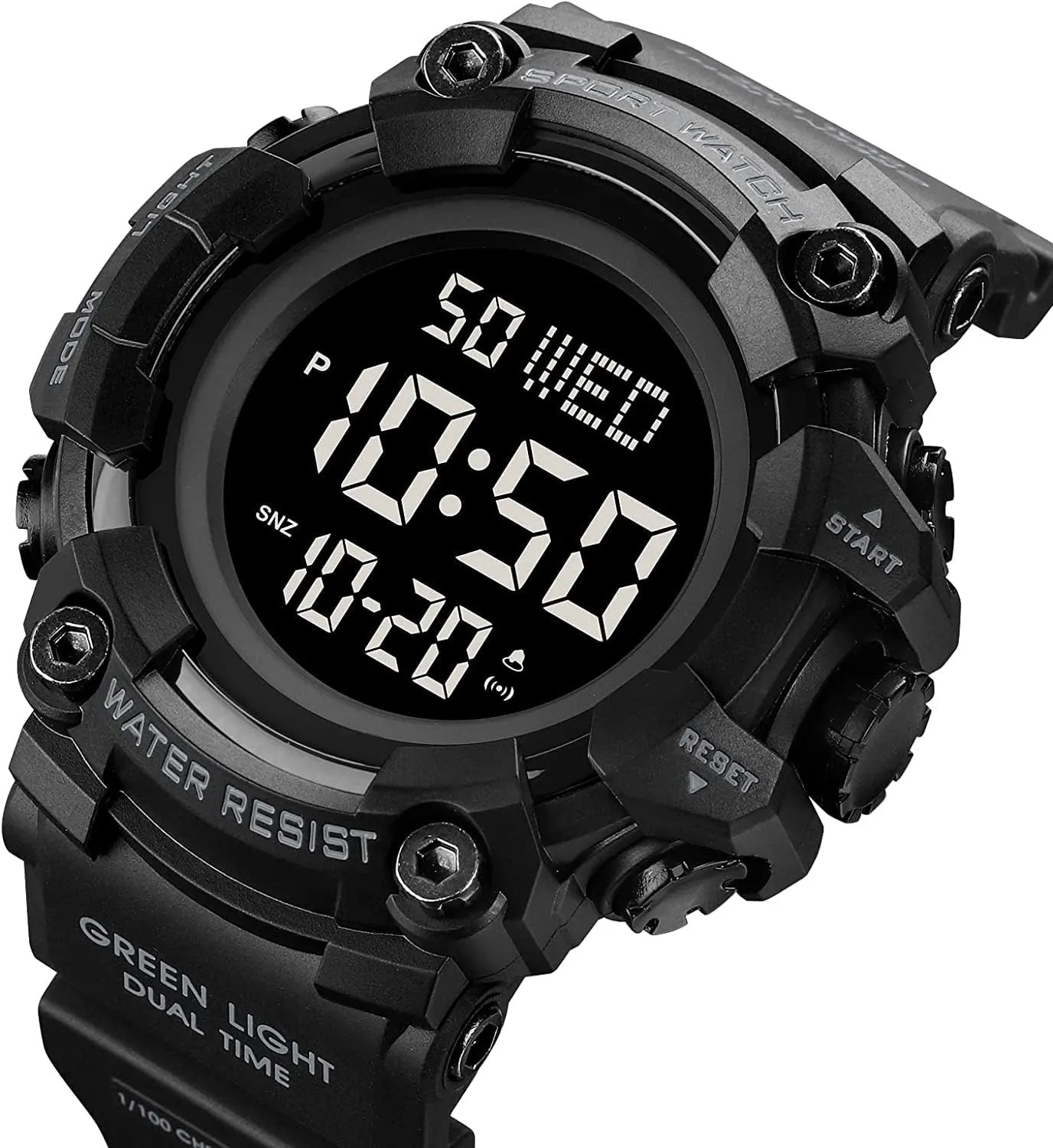 Watches for Men with Stopwatch Alarm Countdown Clock Gosasa Large Face Men's Led Light Digital Sports Watch 50M Waterproof arid lore remainder neutron migration Wrist 