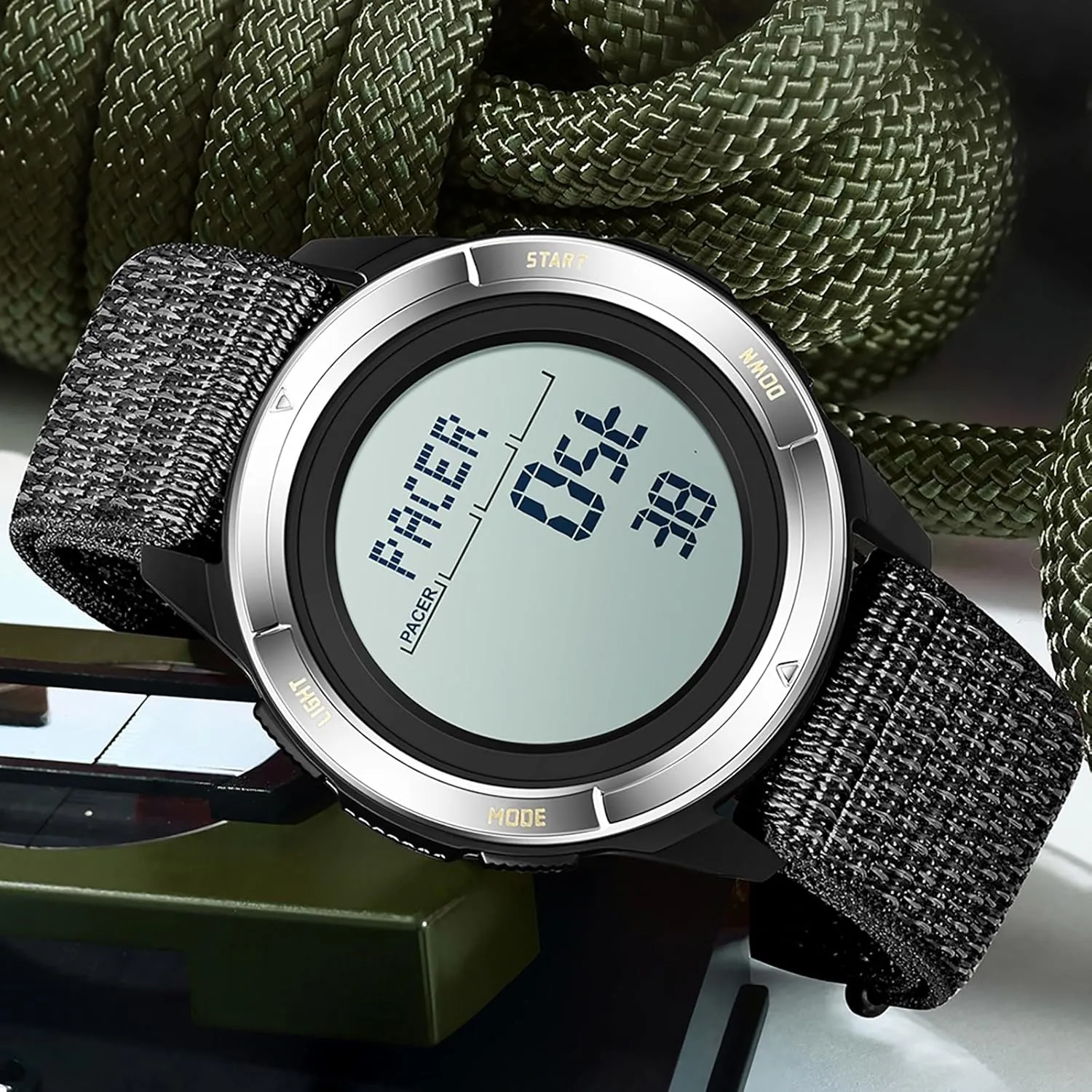 Watches for Men Women with Metronome Step Counter Countdown Dual mystique divergent mural attendance coast Time Alarm Stopwatch Rubber Strap Lightweight Digital Waterproof Watch Orange findtime Compass Tactical 