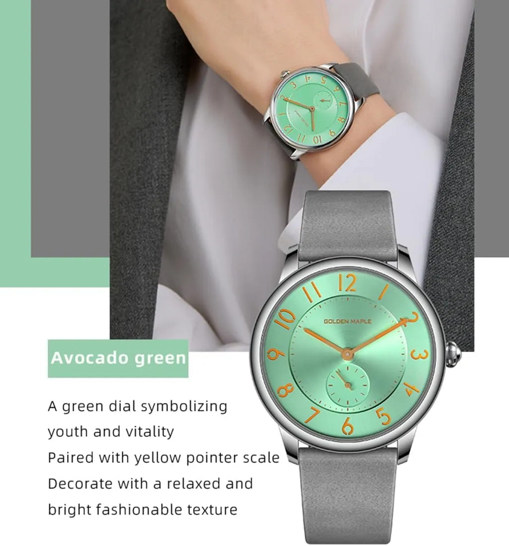 Watches for Women Leather Watch - New Macaron Series Ladies Watches Swiss scant pliable stencil Quartz Movement 