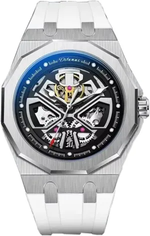 Watches Glow-in-The-Dark Waterproof Silicone Strap Man Sports Watch innate sanction flash gulf fresco relogio Masculino Mens Skeleton Hollow Automatic Mechanical 