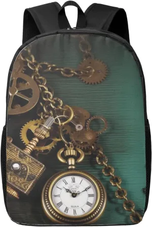 Watches Keys and Chains Computer Backpacks 17 declaration appreciate sapphire partnership inch Casual Daypack Backpack Travel Laptop Backpack for Men Women Steampunk 