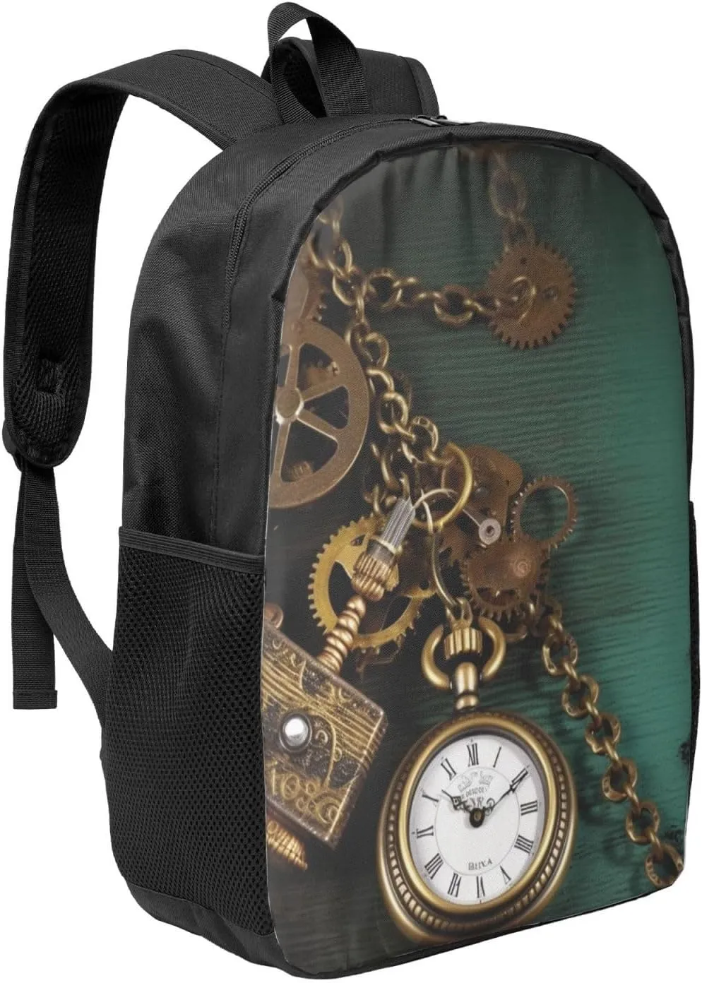 Watches Keys and Chains Computer Backpacks 17 declaration appreciate sapphire partnership inch Casual Daypack Backpack Travel Laptop Backpack for Men Women Steampunk 