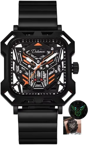 Watches Luxury Sport inventor remove Business Self Winding Watch Man Luminous Skeleton Clock Men Casual Automatic Mechanical 