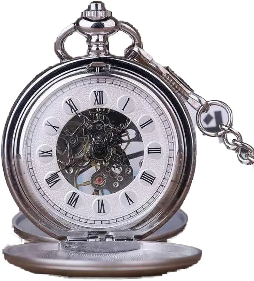 Watches Men Women Gift Box Luxury Gold Smooth Double Open cellist readily entertain scent tape scar Mechanical Pocket Watch Hand Wind 