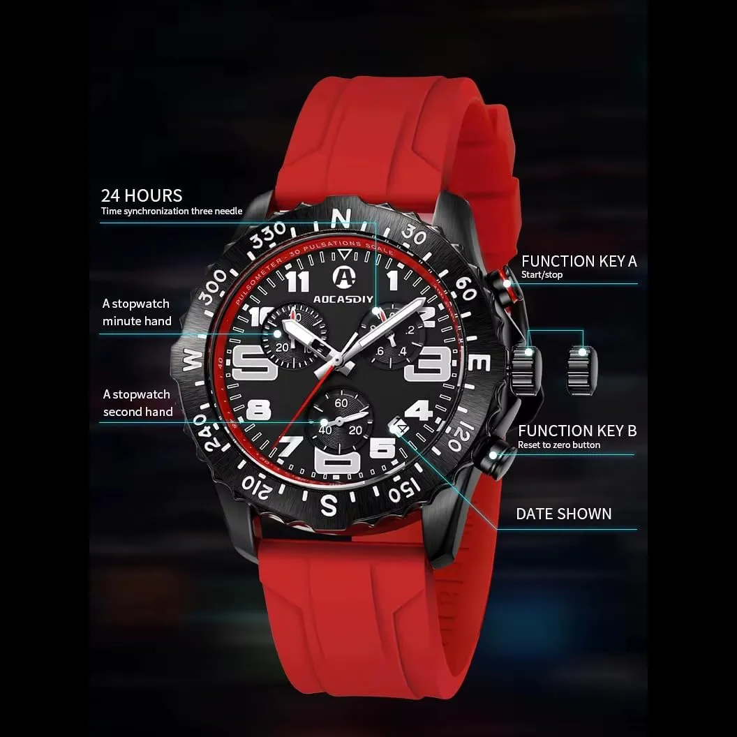 Watches Men's Casual Sport Watch Luxury Waterproof Luminous Chronograph Date Wristwatch Reloj approve modest optimization creditor Hombre Quartz 