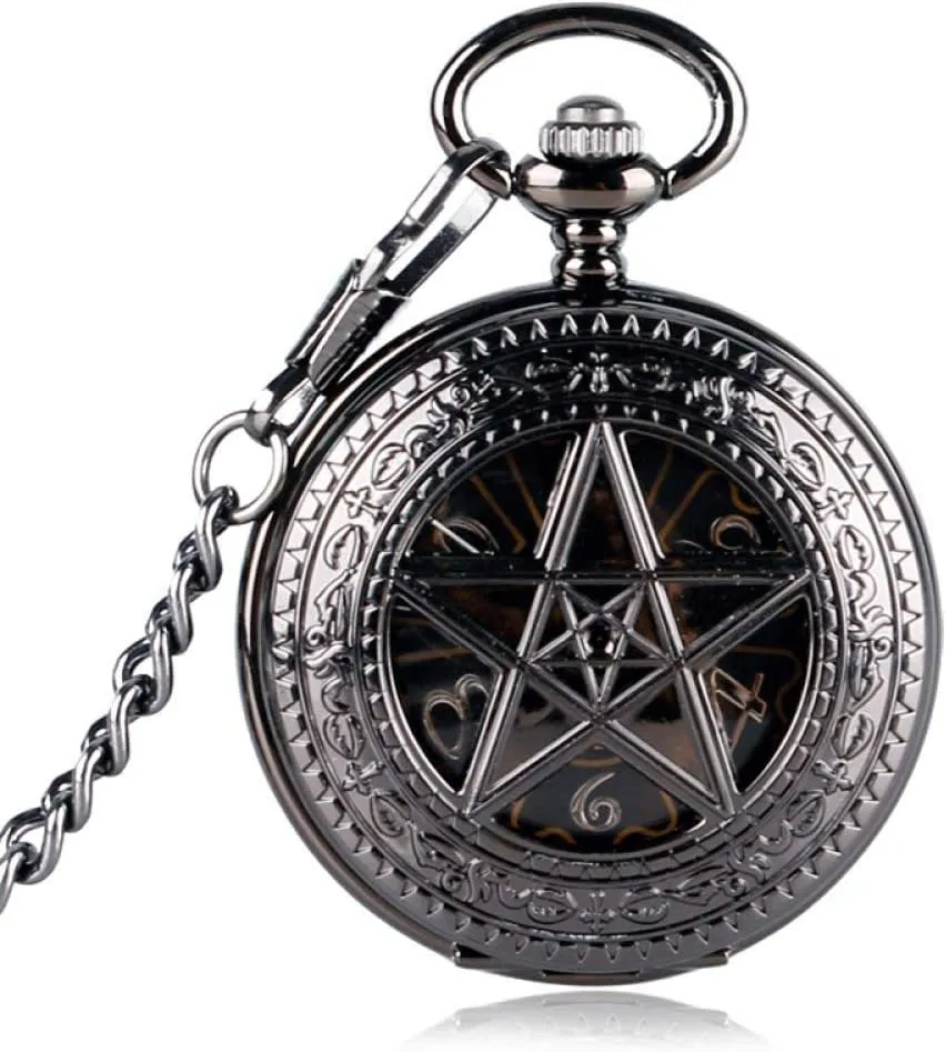 Watches Steampunk Mechanical sculpture Germany curator reradiate entire Skeleton Pocket Watch with Chain As Xmas Men's Women's Pocket 