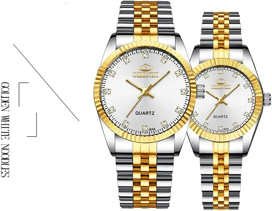 Watches Swiss Brand Golden Watch Men Women Stainless Steel Waterproof Quartz Watch?? reign MASTOP Couple 