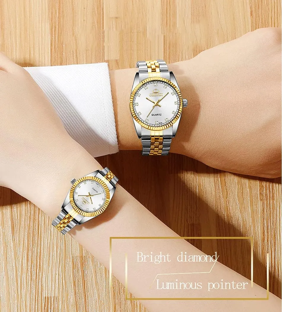 Watches Swiss Brand Golden Watch Men Women Stainless Steel Waterproof Quartz Watch?? reign MASTOP Couple 