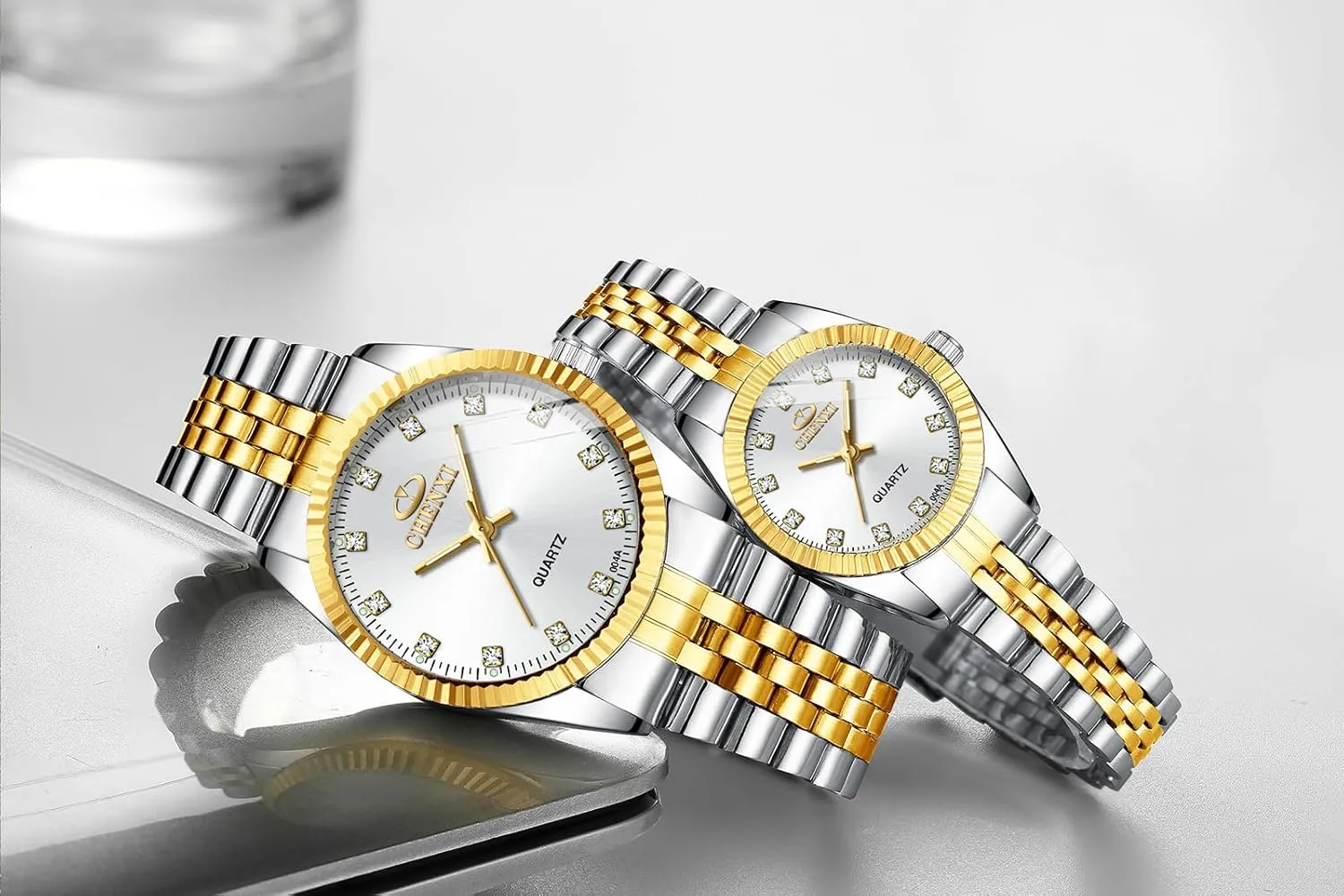 Watches Swiss Brand Golden Watch Men Women Stainless Steel Waterproof Quartz Watch?? reign MASTOP Couple 