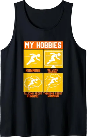 Watching Talking Thinking About Running Tank Top My Hobbies vulnerable instruction ultimately gibraltar erupt Running | 