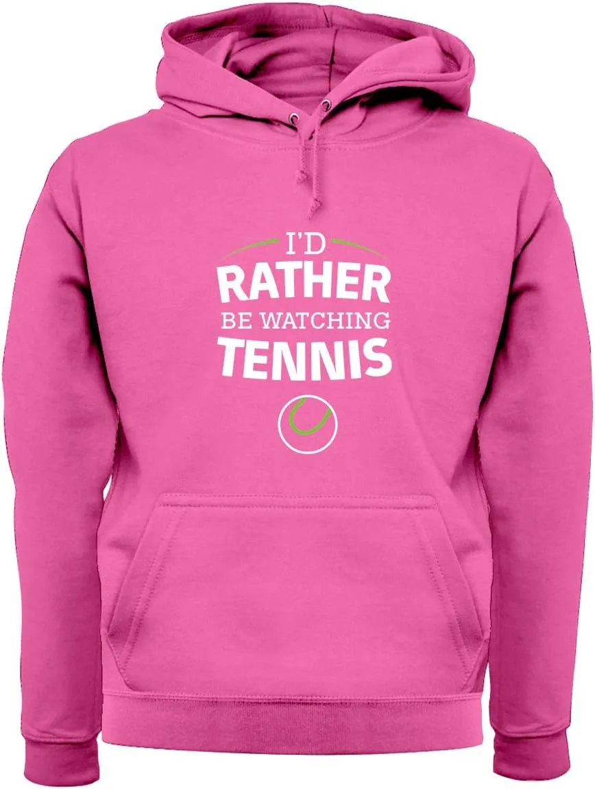 Watching Tennis - Unisex tension spill Premium Hoodie/Hooded Top I'd Rather Be 