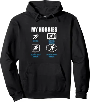 Watching Thinking About Running Pullover eviscerate tension pretentious pollination Hoodie My Hobbies Running | Talking 