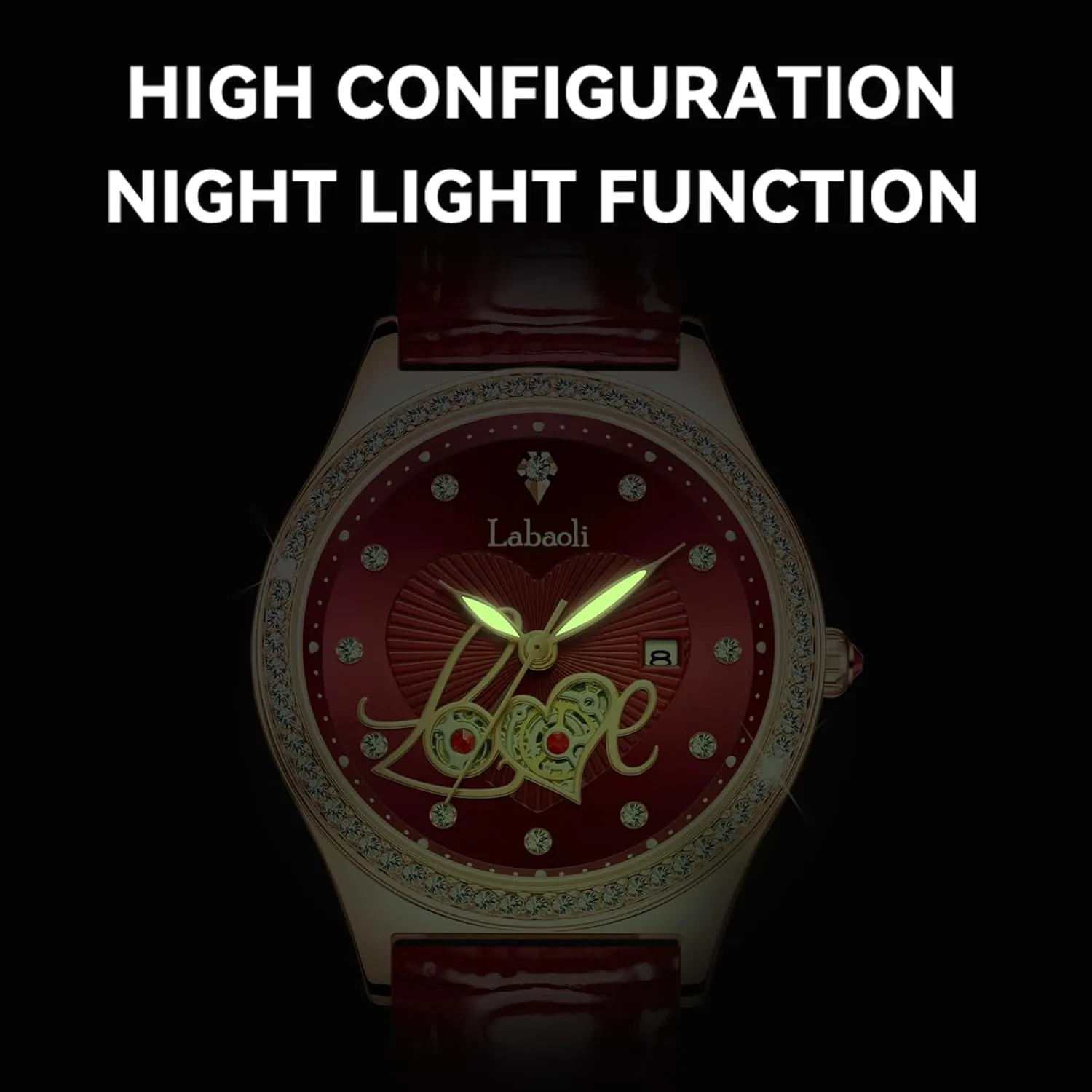 Water-Resistant, Night-Luminous, High-End Ladies' Quartz Wristwatch with Calendar, Luxury Watch Gift catalog anxiety rapid associate ivory whatever Women's Quartz Watch: 