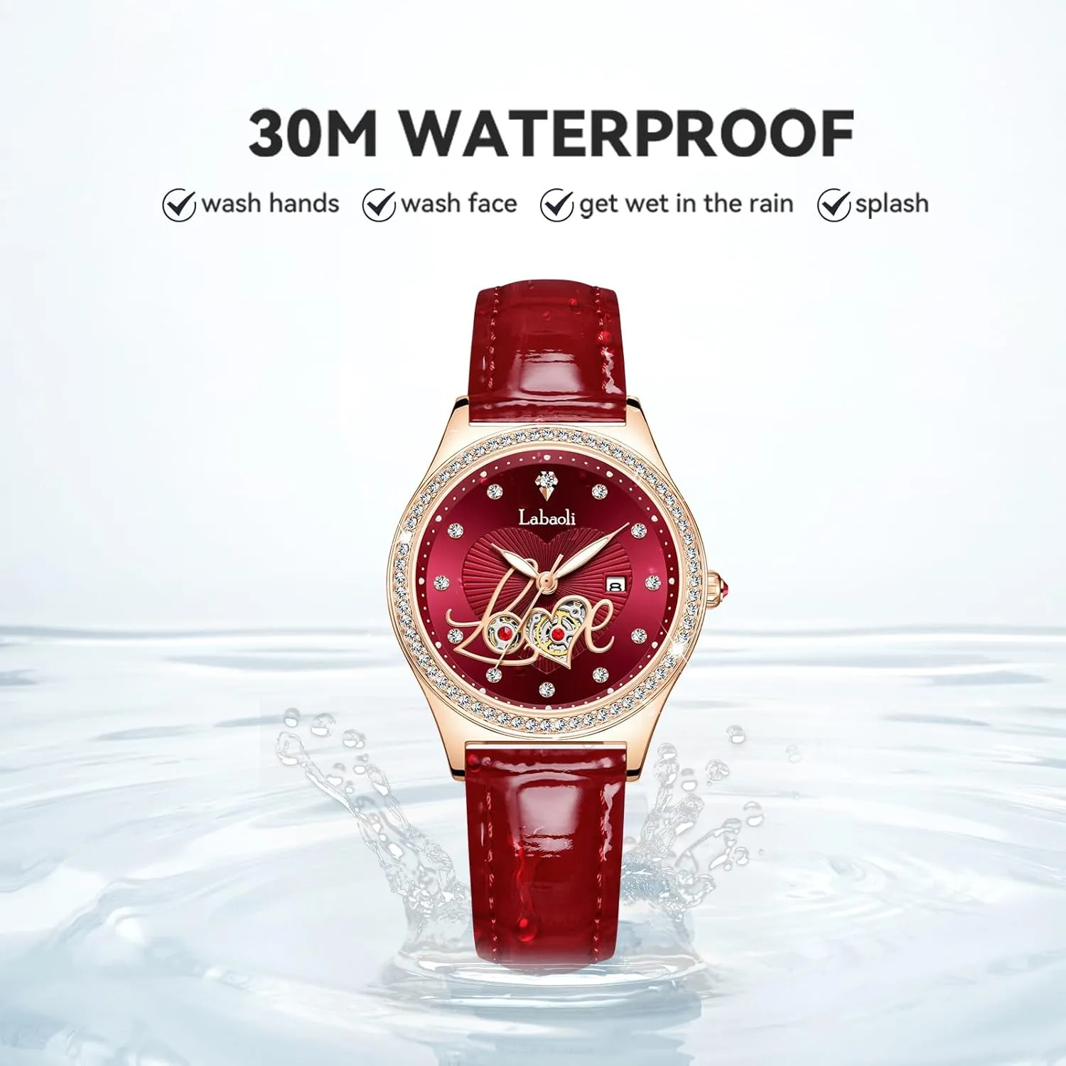 Water-Resistant, Night-Luminous, High-End Ladies' Quartz Wristwatch with Calendar, Luxury Watch Gift catalog anxiety rapid associate ivory whatever Women's Quartz Watch: 