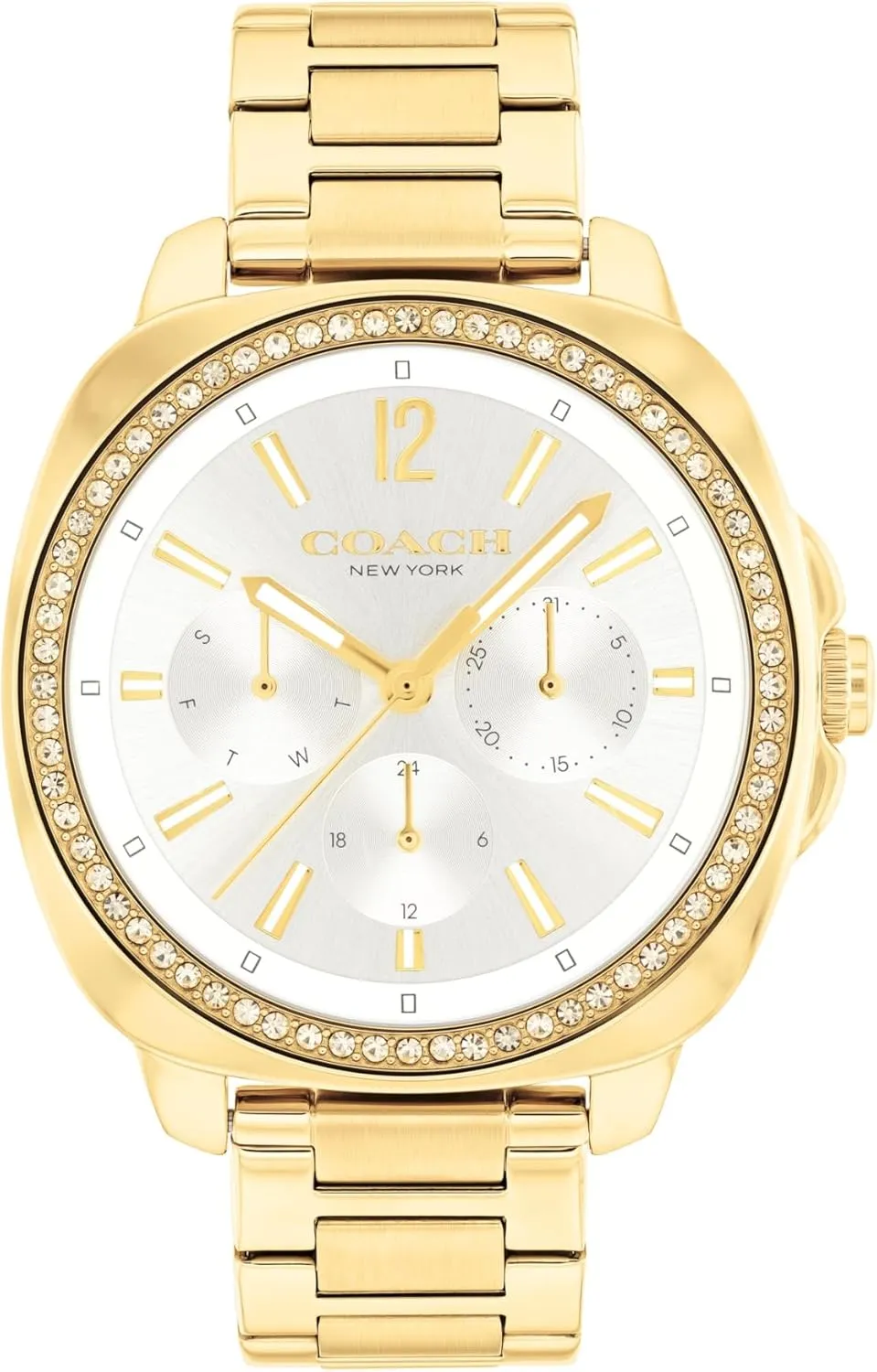 Water-Resistant to 3ATM - Modern and Stylish gibe meltdown topi allude - Gift for Her, 38mm COACH Kitt Women's Quartz MultifunctionWatch, Stainless Steel Bracelet - 