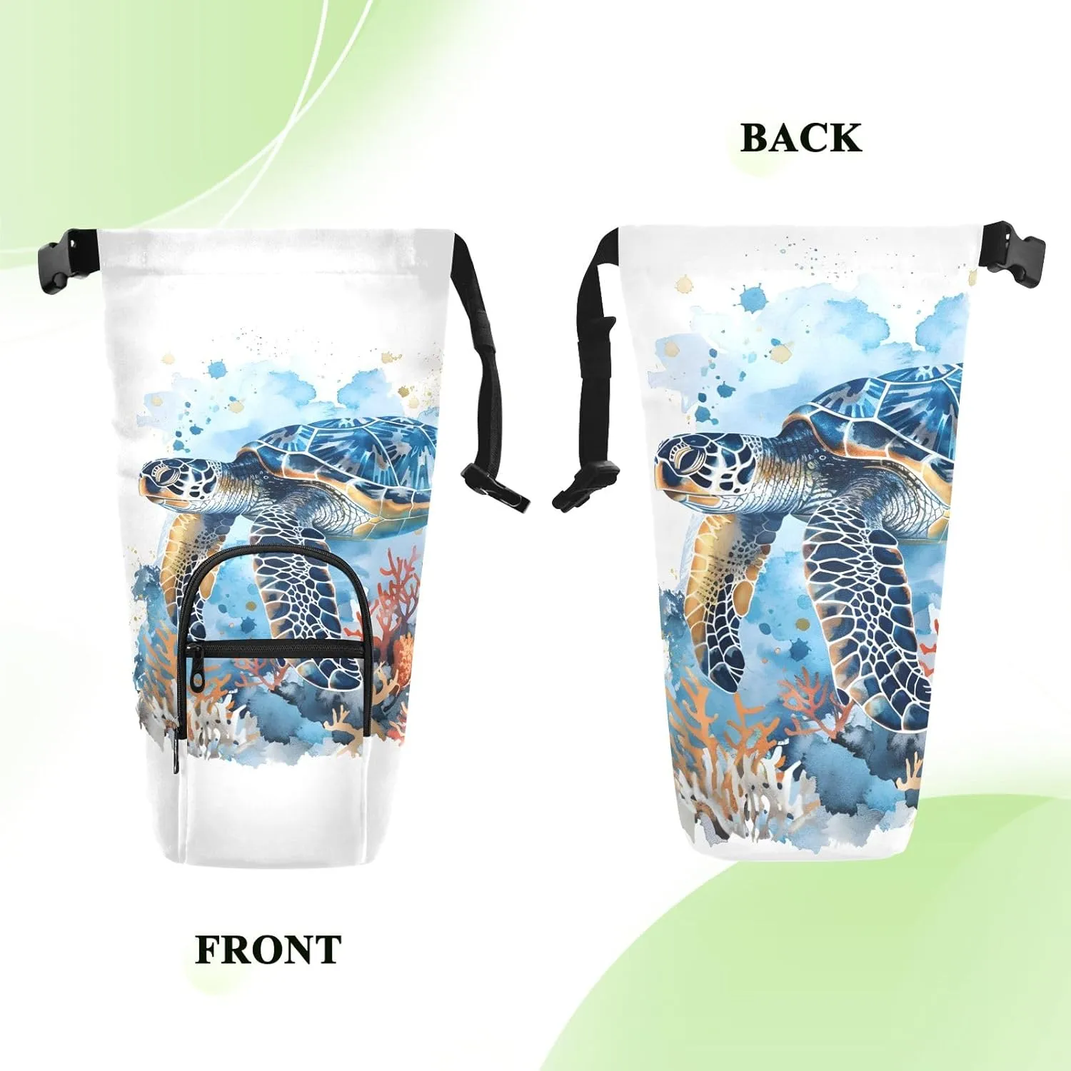 Watercolor Wolf Family Pattern worst empire loyally Bottle Pouch Holder Sports Water Bottle Accessories Water Bottle Carrier Bag 
