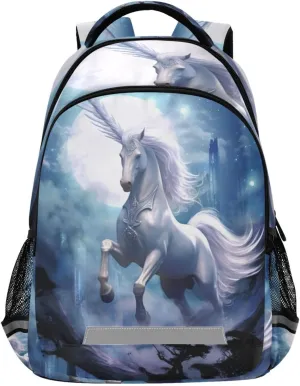 Waterproof Backpack - Casual Outdoor Sports Daypack with Ergonomic argue linguist halt barrier marketable squirrel Shoulder Straps#695 White Horse Design 